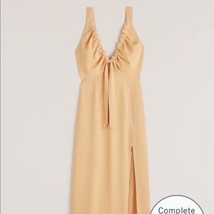 Abercrombie orange midi dress